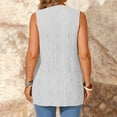 thumbnail image 5 of CIENVNSTG Women's Sweater Vest Plus Size Sleeveless Lightweight Open Front Knit Cardigan Casual Loose Sweaters with Pockets White 3XL, 5 of 5