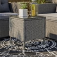thumbnail image 4 of Muse & Lounge Co. Fields Outdoor Patio End Table in Gray PE Wicker / Rattan, 4 of 9
