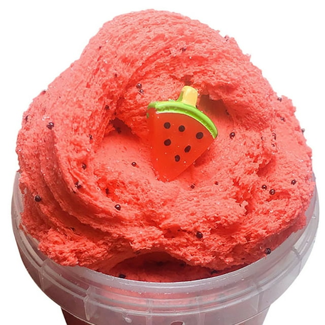 BotaniNest Watermelon Fruit Fluffy Foam Slime Clay Putty Scented DIY Light Soft Slime Toys