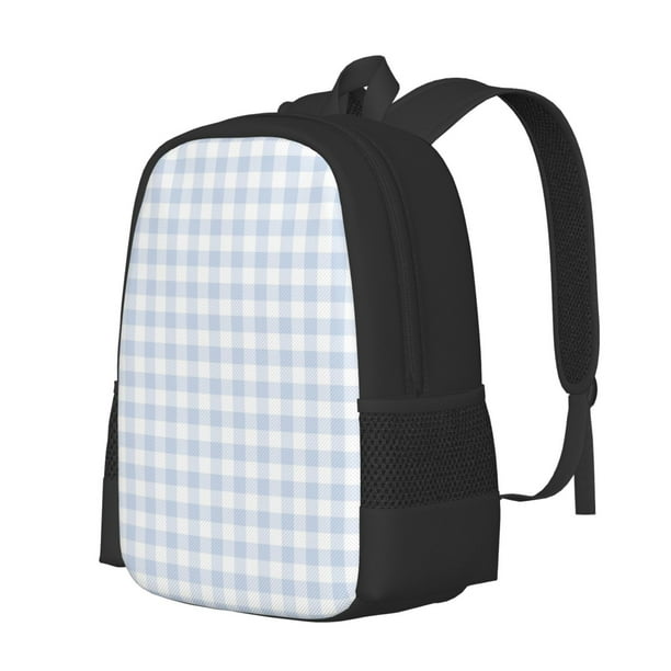 Fotbe Blue Checkboard Mochila para Hombre y Mujer - Tela Oxford 600D Resistente - Mochila Impermeable de Gran Capacidad para Escuela, Viajes y Senderismo