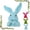 16### Blue, variant on Faux Moss Flocking Rabbits Head Figurine Decoration for Living Room Garden Balconies or Easters Tabletop Display Ornament Flocking Resin Bunnies Head Ornament,Blue