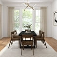thumbnail image 3 of Plank+Beam 72" Classic Solid Wood Dining Table Set, Black Wirebrush, + 6 Chairs Black, 3 of 6