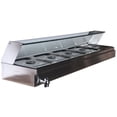 thumbnail image 4 of INTBUYING 5-Pan Food Warmer Commercial Buffet Food Warmer Stainless Steel Steam Table Restaurant Canteen Food Heater 1/2*4"*5 Pans, 4 of 7
