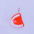thumbnail image 1 of Llavero con dentadura postiza, llavero creativo con dentadura postiza, pendientes de resina con accesorios para colgar, regalo, 1 of 6