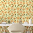 thumbnail image 3 of Ambesonne Sunflower Peel & Stick Wallpaper for Home, Patchwork Style Art, 13"x100", Olive Green Orange, 3 of 6