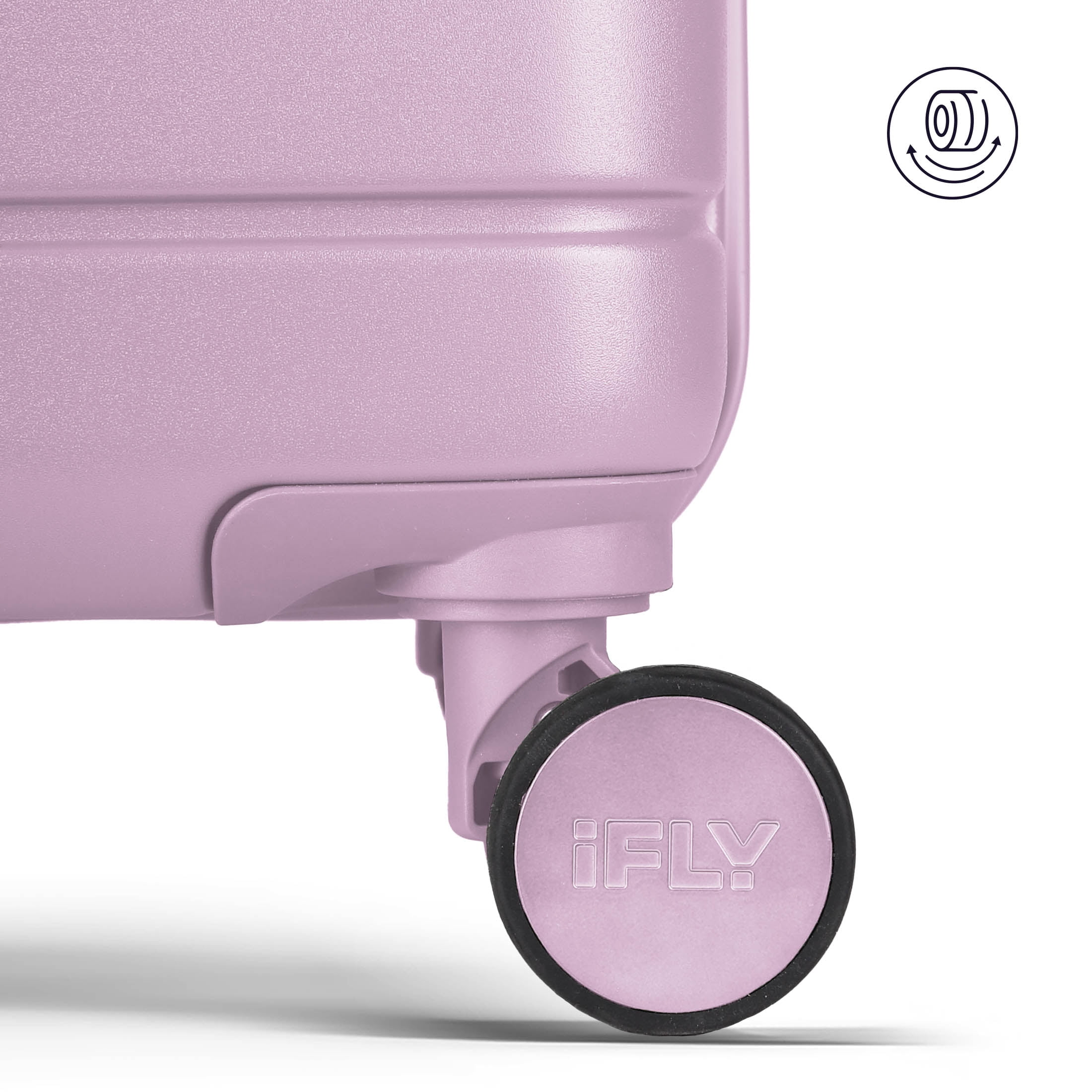 iFLY Fibertech 3.0 Matte Expandable Hardside Spinner 2-Piece Luggage Set, 20" Carry-On & 28" Checked Suitcase, Mauve