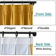 thumbnail image 2 of 52 W x 96 L Pinch Pleat Curtain Room Darkening Velvet Curtain Drapery Panel for Traverse Rod or Track, Living Room Bedroom Meetingroom Club Theater Patio Door (1 Panel), Chocolate outdoor curtains, 2 of 7