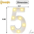 thumbnail image 5 of AP LED Light Up Numbers, Warm White and Cool White Decorative Lighted Marquee Numbers, Light Up Numbers for Boys Girls Party, Wedding, Bar, Night Light, Room Decor, Birthday Decoration, Number 5, 5 of 14