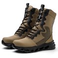 thumbnail image 3 of Construction Work Boots Men High Top Steel Toe Safety Shoes Non Slip Puncture Proof Rubber Work Boots Indestructible Combat Boot, 3 of 5