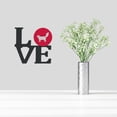 thumbnail image 2 of Turkish Angora Cat Love Metal Wall Artwork LOVE Red, 2 of 2