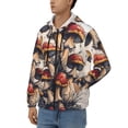 thumbnail image 3 of Vsdgher Cute Forest Mushrooms Mens Hoodies Zip Hoodie, Hoodies for Men, Zip-up Hooded Sweatshirt-XX-Large, 3 of 5