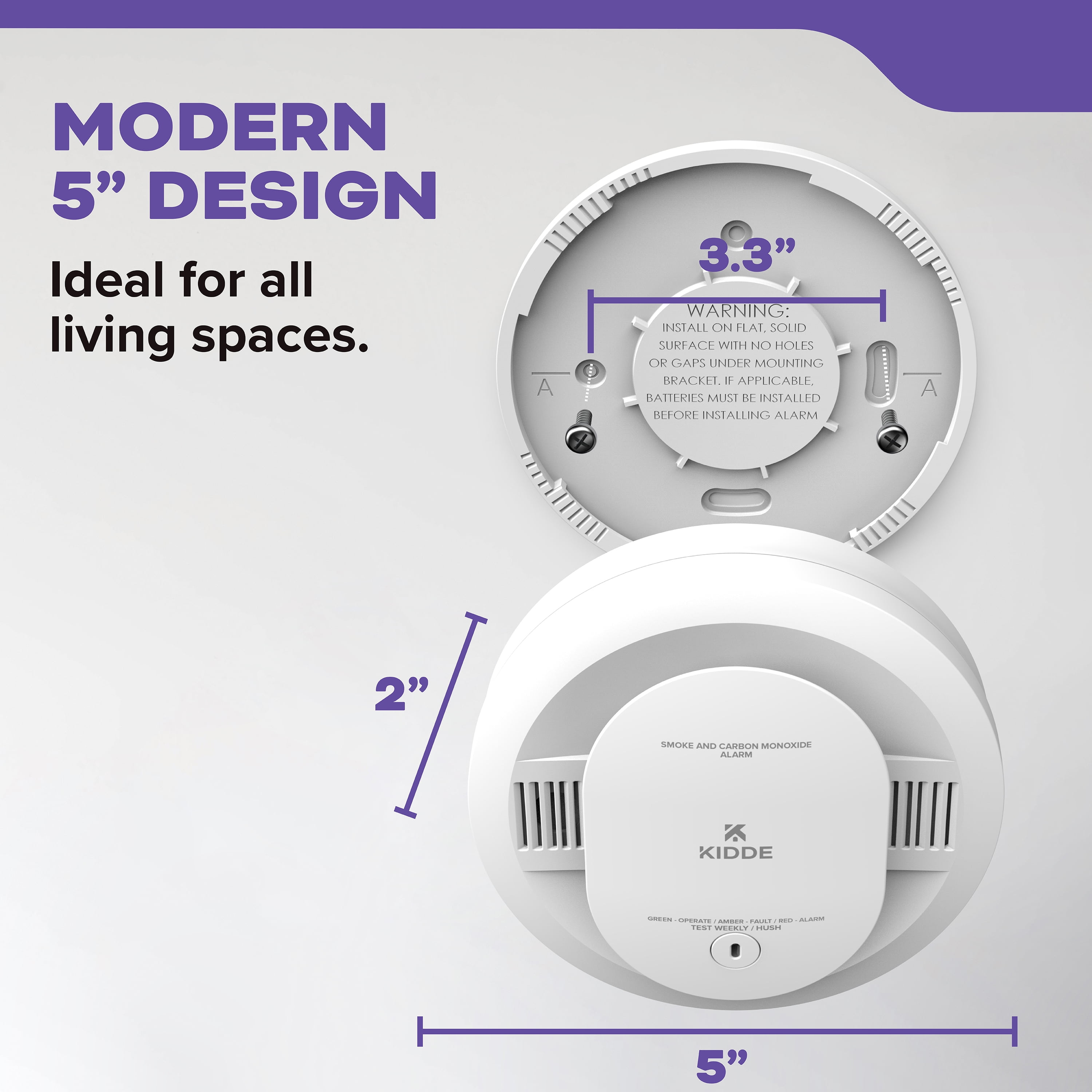 Kidde Battery-Operated Combination Smoke & Carbon Monoxide Detector, Voice Alerts