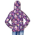 thumbnail image 4 of Cauagu cute rainbow mushroom Skull Print Sun Protection Jacket for Teen,Full-Zipper Long Sleeve Sun Shirts with Pockets UV Hoodie Shirts Outdoor Athletic Jacket-Large, 4 of 7