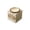 C, variant on Wooden cube candle holder with bunny silhouette panel and round beaded rim for seasonal tabletop home décor accent