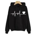 thumbnail image 3 of Vedolay Womens Tops Casual Womens Oversized Hoodies Long Sleeve Shirts Pullover Fall Clothes with Pockets,Black XXL, 3 of 3