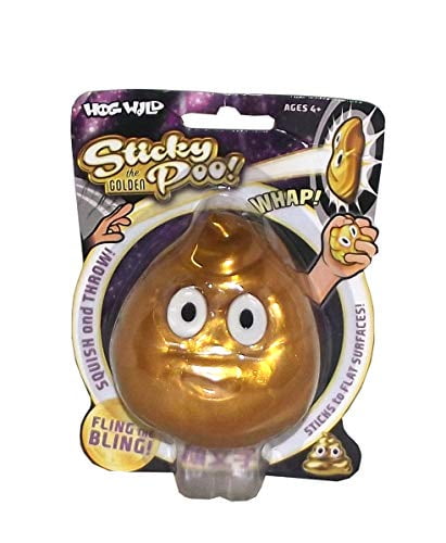 Golden Poo StikBall by Hog Wild Stik Balls Grip Mold and Throw Poop to Stick 
