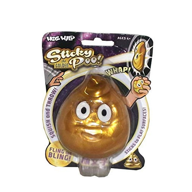 Hog Wild Toys Gold Bling Sticky Poo Ball