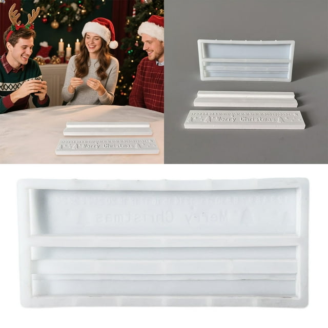 BKER Countdown Calendar Silicone DIY Advent Calendar Epoxy Resin & Plaster With Festive Design