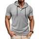 thumbnail image 1 of pstuiky camiseta de hombre, Camiseta informal de manga corta con cuello redondo y botones de color liso para hombre camisas casuales para hombre s, 1 of 8
