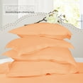 thumbnail image 5 of (3 pack) Nestl Pillow Sham Set of 2, Premium 1800 Series Double Brushed Bed Pillow Cases, Light Apricot Orange, Euro 18" X 18", 5 of 6