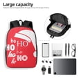thumbnail image 5 of Goofa Saying Ho Ho Ho Pattern 17in Student Backpack - School, Travel, Work Bookbag -Laptop Backpack,Water Resistant College School Computer Bag, 5 of 6