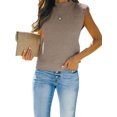 thumbnail image 1 of ZAXARRA Débardeurs en Tricot d'Été pour Femmes Col Rond Sans Manches, Couleur Unie, 1 of 4