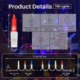 thumbnail image 4 of Cadena de luces LAMPHOME, 9,7 m, 150 unidades, rojo, blanco y azul, 4 of 7