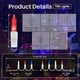 thumbnail image 4 of Cadena de luces LAMPHOME, 9,7 m, 150 unidades, rojo, blanco y azul, 4 of 7