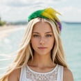 thumbnail image 2 of Unique Bargains 1 Pc Headband Color Matching Feathers Hair Accessories for Women Yellow Purple, 2 of 5