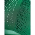 thumbnail image 5 of Doomiva Women's Lyrical Dance Dress Shiny Rhinestones Mesh Split Maxi Dresses Contemporary Dancewear Green&Black S, 5 of 7