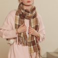 thumbnail image 5 of Charmgo Women Scarf Clearance, Women's Autumn and Winter Colorful Plaid Shawl Wraps Warm Thick Fringe Scarf, Hair Scarf for Women Orange One Size, 5 of 8