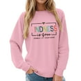 thumbnail image 2 of vigerkar Kindness Is Free Sweatshirt, Womens Teacher Inspirational Sayings Pullover Crewneck Sweatshirts Tops (Pink, S), 2 of 8