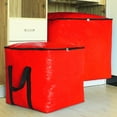 thumbnail image 4 of HonorHut Large Storage Packing Bags Waterpoof Square Moving Bags with Zippers Reusable Storage Bags Holiday Decorative Storage Totes 20x20x20Inch Bright Red, 4 of 7