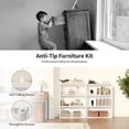 thumbnail image 3 of Gianna 3-Tier Bookshelves with Adjustable Shelves, Floor Standing Bookcase for Home & Office Storage, White, 3 of 5