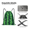 thumbnail image 4 of Balery Green Stripes Of Watermelon Pattern Drawstring Backpack Bag Sport Gym Sackpack Cinch Bags Pattern Drawstring Backpack Bag Sport Gym Sackpack Cinch Bags -Medium, 4 of 6