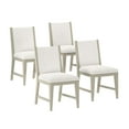 thumbnail image 2 of Plank+Beam Solid Wood Dining Chair, Set of 4 Kitchen Chairs with Cushion, White, 2 of 11