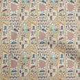 thumbnail image 1 of oneOone Silk Tabby Beige Fabric Travel Dress Material Fabric Print Fabric By The Yard 42 Inch Wide, 1 of 5