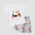 thumbnail image 6 of HCNTES Baby Boys Girls Outfit Flag Embroidery Short Sleeve T Shirt And Shorts Independence Day Suit Toddler Girls Boys Spring Summer Clothes Set(L04-Blue,2-3 Years), 6 of 6