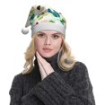 thumbnail image 5 of Balery Floral Vintage Pattern Santa Hat Christmas Hat Funny Christmas Hat Christmas Knitted Beanie Hat For Men Women Adult, 5 of 6