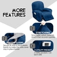 thumbnail image 4 of Funda reclinable ULTICOR para 1 asiento, terciopelo elástico, azul marino, 4 of 6