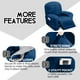 thumbnail image 4 of Funda reclinable ULTICOR para 1 asiento, terciopelo elástico, azul marino, 4 of 6