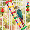 thumbnail image 6 of MRSXXNTY Bird Parakeet Toys,Swing Hanging Standing Chewing Toy Hammock Climbing Ladder Bird Cage Colorful Toys Suitable for Budgerigar, Parakeet, Conure, Cockatiel, Mynah, Love Birds, Finches, 6 of 7
