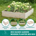 thumbnail image 6 of Naomi Home Iris Garden Bed Large Garden Box Wooden Raised Garden Beds Outdoor for Vegetables Square 4 ft x 4 ft Large Raised Planter Boxes for Gardening Herbs Flowers in Backyard 48" x 48", 6 of 10