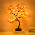 thumbnail image 4 of Navidad Nuevo LED Luces de alambre de cobre Linternas Luces de árbol de perlas Interruptor estrellado Luz nocturna (Color: Hojas de arce claras y cálidas), 4 of 5