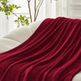Exclusivo Mezcla Waffle Textured Extra Large Fleece Blanket, Super Soft