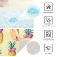 thumbnail image 3 of Yayeee Bath Rug for Bathroom Floor Non Slip Contour Fluffy Soft Absorbent Mat, 20"x24", Pineapple Love, 3 of 7