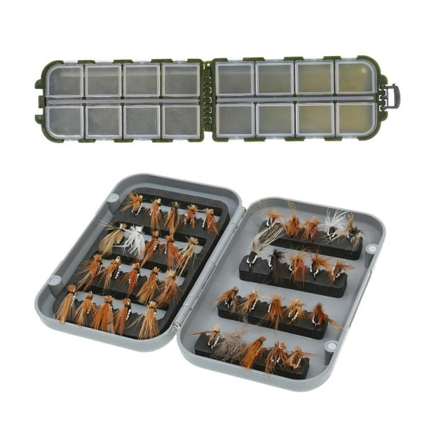 40 Pieces Fly Fishing Flies Set Fly Box Assortment and 
