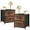 Brown, variant on Beddle Nightstand, End Table Side Table with 2 Fabric Drawers Bedside Table for Bedroom, Dorm,White