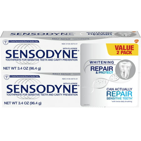Sensodyne Repair & Protect Whitening Sensitivity Toothpaste for Sensitive Teeth, 3.4 ounces (Best Toothpaste For Teeth In India)