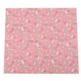 thumbnail image 4 of Fleurs Roses Tissu en Coton Carrés Couture Patchwork pour Décoration Intérieure, 4 of 7
